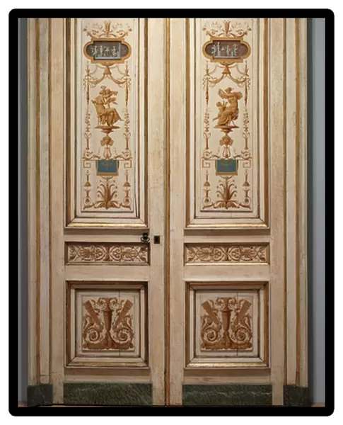 Double-Leaf Doors, 1790s (oil on wood)