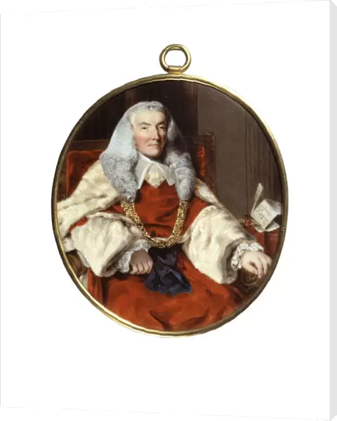 Portrait of Sir William Murray, 1st Earl of Mansfield (enamel on copper)