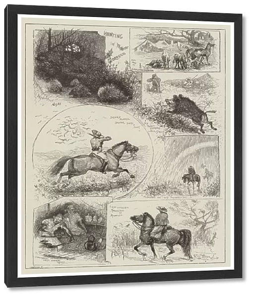 Hunting in Morocco (engraving)