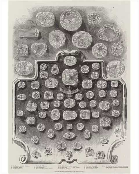 The Largest Diamonds in the World (engraving)