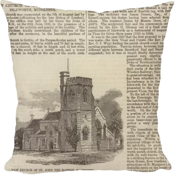 The New Church of St John the Baptist, Isleworth, Middlesex (engraving)