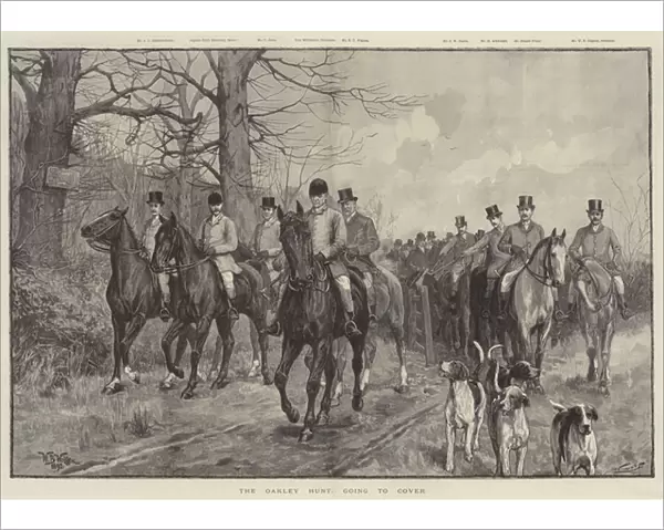The Oakley Hunt, going to cover (engraving)