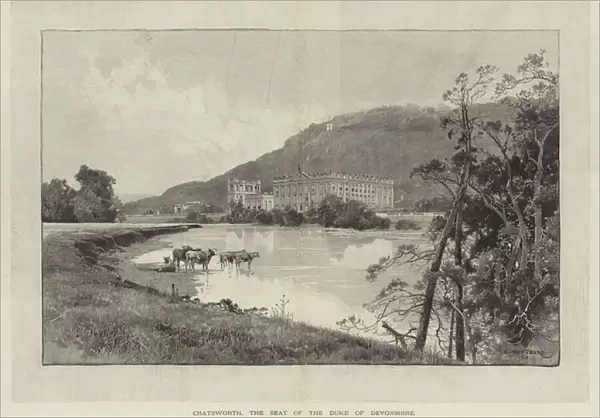 Chatsworth, the Seat of the Duke of Devonshire (engraving)