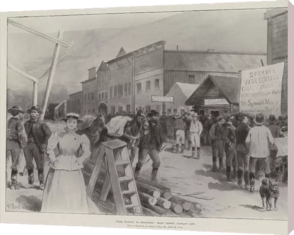 From Euston to Klondike, Main Street, Dawson City (engraving)