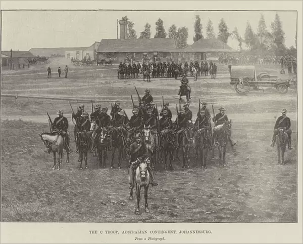 The C Troop, Australian Contingent, Johannesburg (engraving)