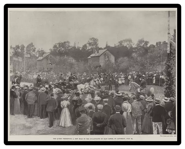 The Queen presenting a new Road to the Inhabitants of East Cowes, on Saturday, 23 July (litho)