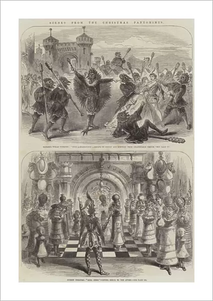 Scenes from the Christmas Pantomimes (engraving)