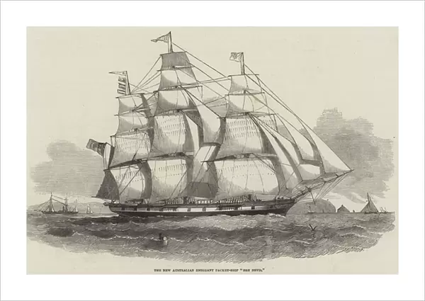 The New Australian Emigrant Packet-Ship 'Ben Nevis'(engraving)