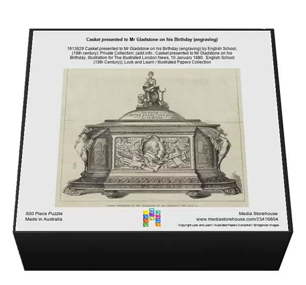 Casket presented to Mr Gladstone on his Birthday (engraving)