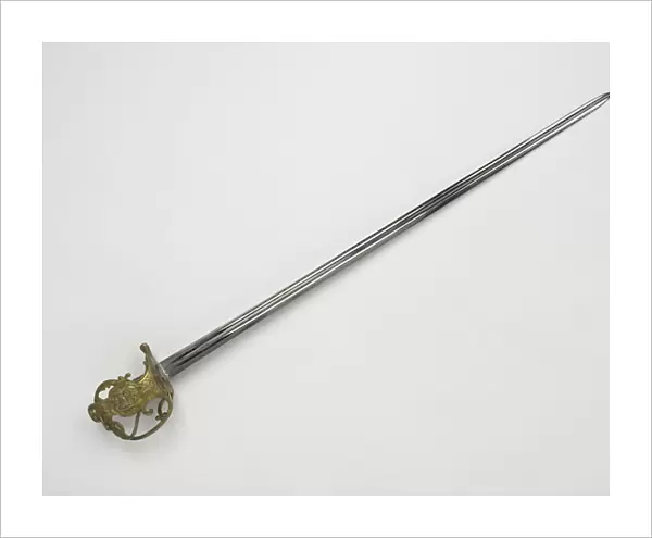 Household Cavalry Officers Dress Sword, c. 1815 (steel with gilt hilt)