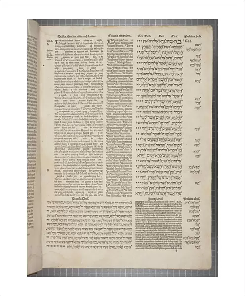 Complutensian Polyglot Bible, printed by Arnao Guillen de Brocar (engraving)