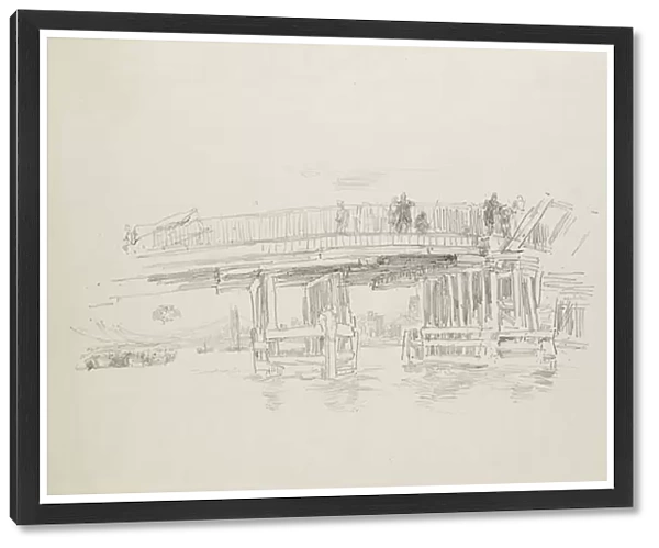 Old Battersea Bridge, 1879, published 1887 (lithograph, in black ink, with scraping