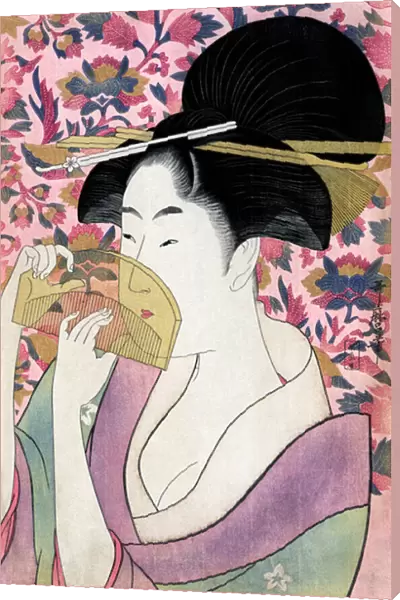 Kushi (Comb) by Utamaro Kitagawa, 1780s (woodblock print)