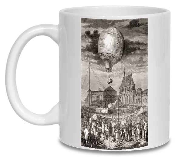 The flight of the Aerostat Reveillon on 19th of September 1783 by the Montgolfier