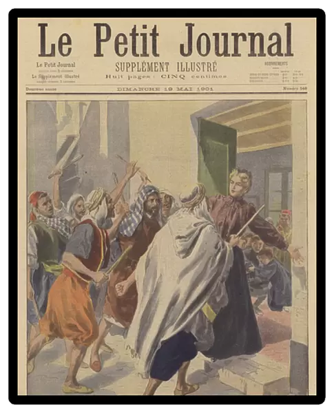 Revolt in Algeria (colour litho)