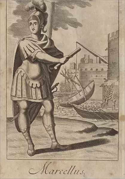 Marcus Claudius Marcellus, Roman general and statesman (engraving)