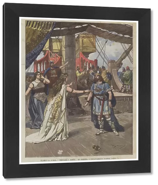 Teatro La Scala, Tristan And Isolde, By Wagner; The Enchantment Of Love (Act I') (colour litho)