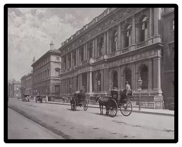 The Carlton and Reform Clubs, Pall Mall (b  /  w photo)
