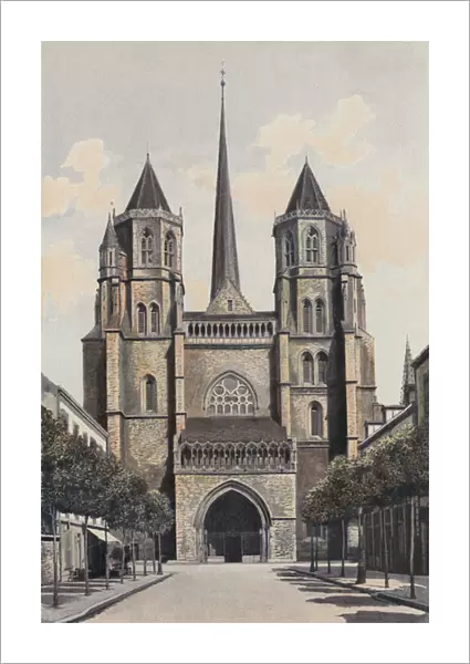 Dijon, Cathedrale Saint-Benigne, Facade O (colour photo)