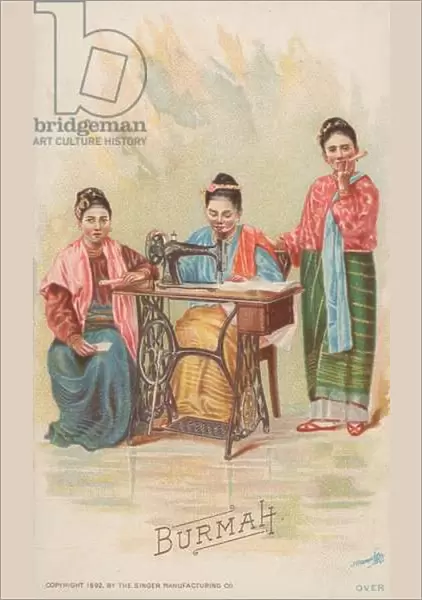 Sewing Machine, Burmah (chromolitho)