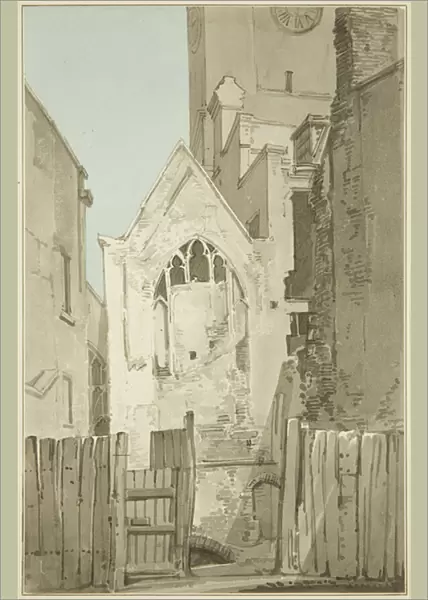 Discovery of east window of All Saints behind High Street (after the fire