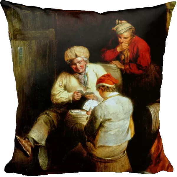 Smugglers Playing Cards (oil on canvas)