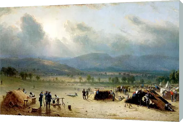 The 7th US Regiment near Frederick, Maryland, 1863 (oil & pencil on canvas)