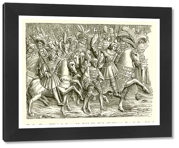 Henry VIII in the Camp of the Field of the Cloth of Gold (1520) (engraving)