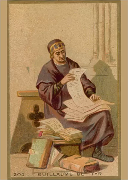 William of Tyre, medieval prelate and chronicler (chromolitho)