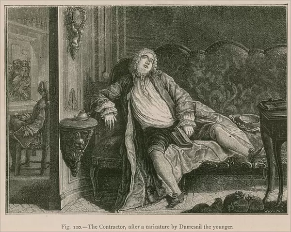 The Contractor, after a Caricature by Dumesnil the Younger (engraving)