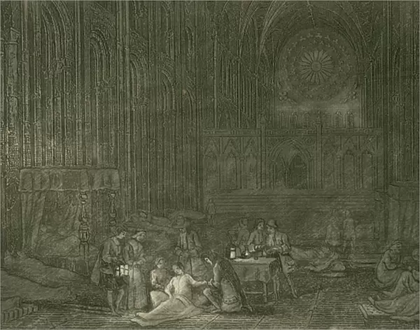 Saint Pauls converted into a Pest House (engraving)