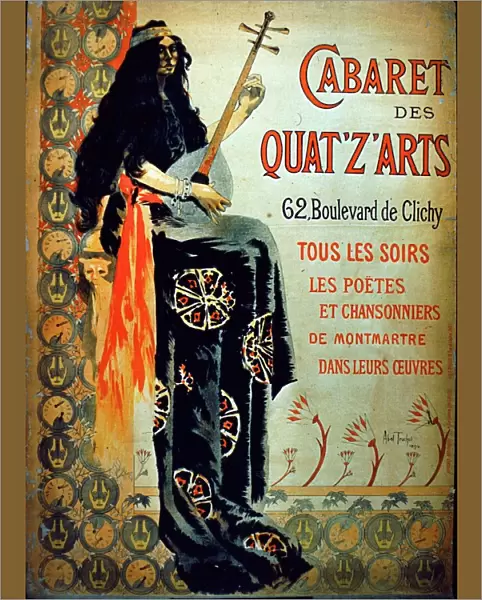 Cabaret des Quat z Arts, 1894 (colour litho)