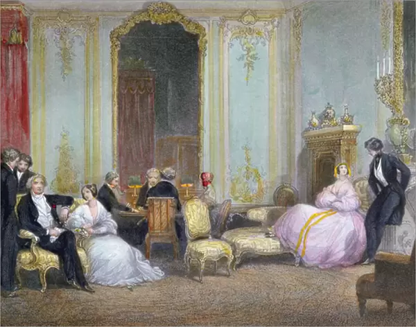 Family scene, c. 1840 (colour litho)