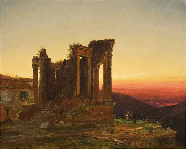 Temple of the Sibyl, Tivoli (Early Morning at Paestum), 1876 (oil on canvas)