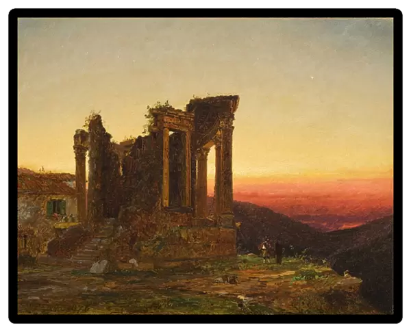 Temple of the Sibyl, Tivoli (Early Morning at Paestum), 1876 (oil on canvas)