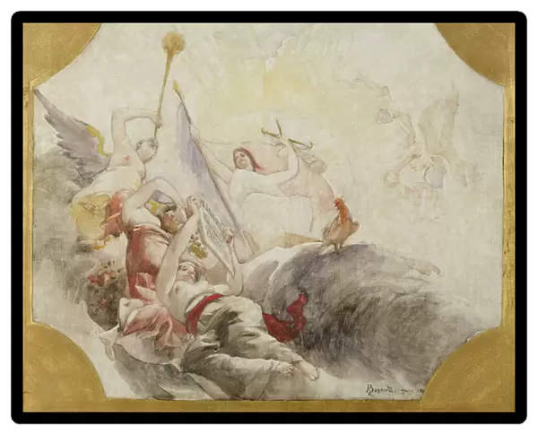 Triumph of the Republic, study for the decoration of the Town Hall in the 19th