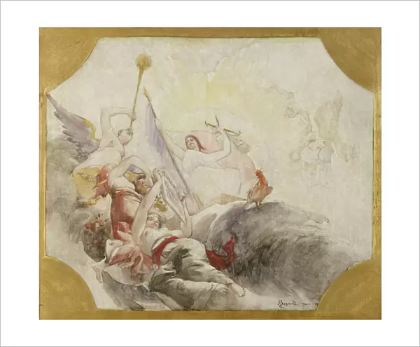 Triumph of the Republic, study for the decoration of the Town Hall in the 19th