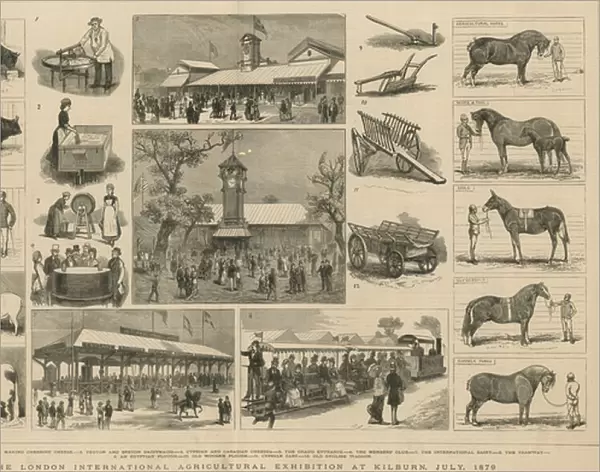 The London International Agricultural Exhibition at Kilburn, July 1879 (engraving)