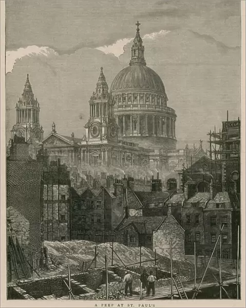 A peep at St Paul s, London (engraving)