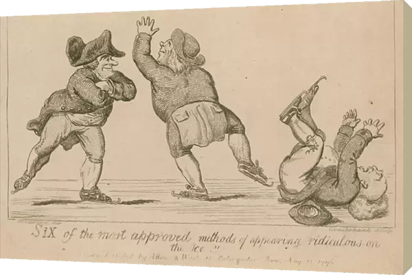 Six of the most approved methods of appearing ridiculous on the ice (engraving)