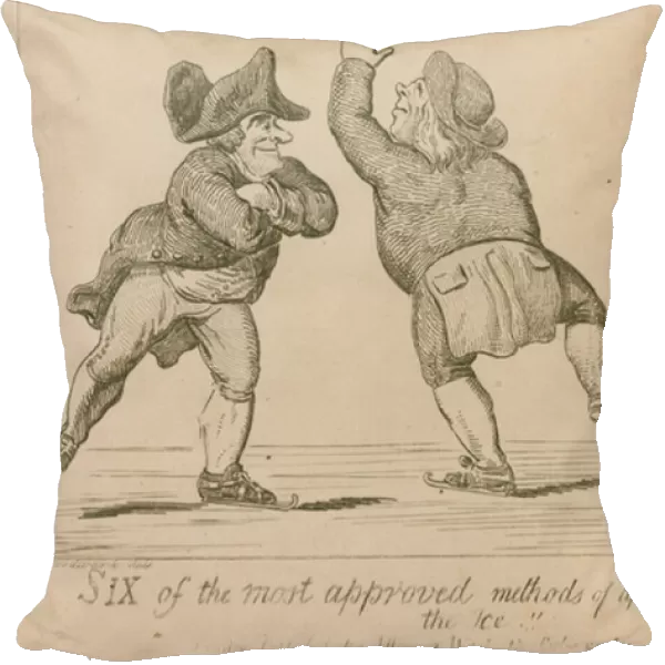 Six of the most approved methods of appearing ridiculous on the ice (engraving)