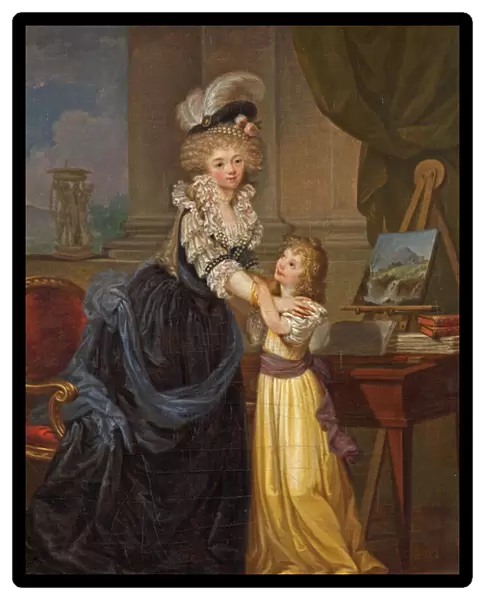 A Young Lady and a Little Girl, c. 1785 (oil on canvas)