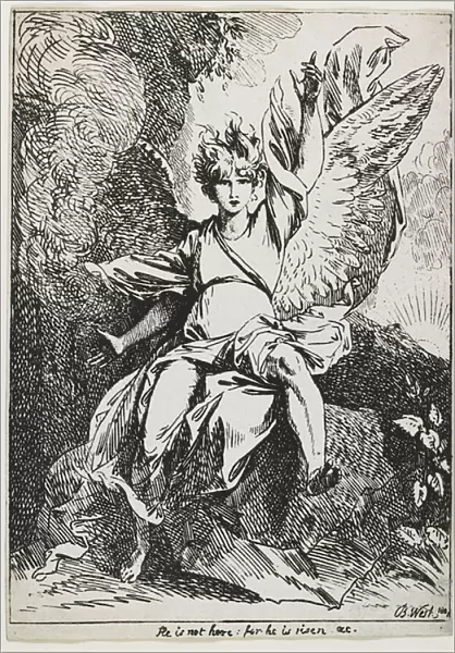 The Angel of the Resurrection, from 'Specimens of Polyautography'