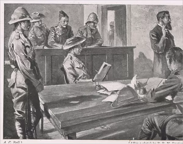 Boer swearing neutrality in the courthouse at Ventersdorp, after delivering his rifle