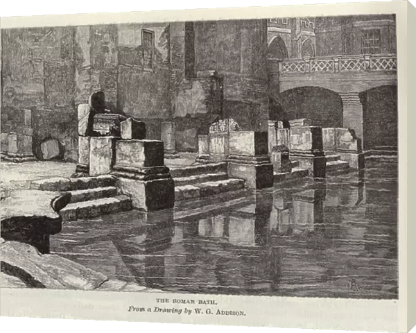 The Roman Bath in Bath (engraving)