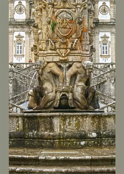 Mythical atlantes at the base of an Obelisk, Lamego, Portugal. 1738 (granite)