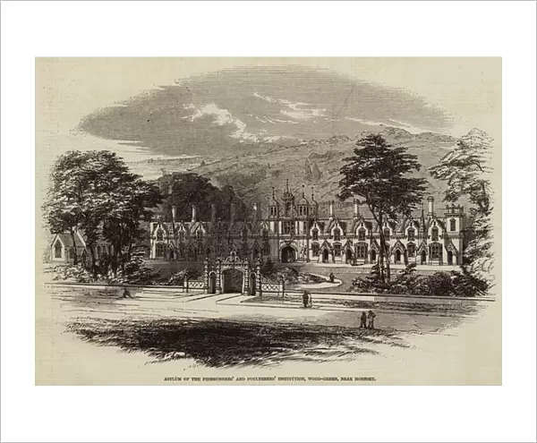 Asylum of the Fishmongers and Poulterers Institution, Wood-Green, near Hornsey (engraving)