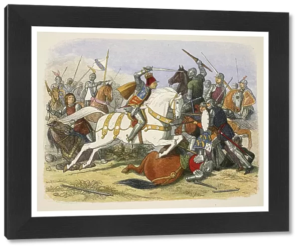 Richard III at Bosworth Field, 22 August 1485, from A Chronicle of England BC 55 to AD
