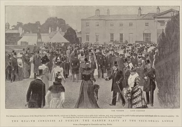 The Health Congress at Dublin, the Garden Party at the Vice-Regal Lodge (litho)