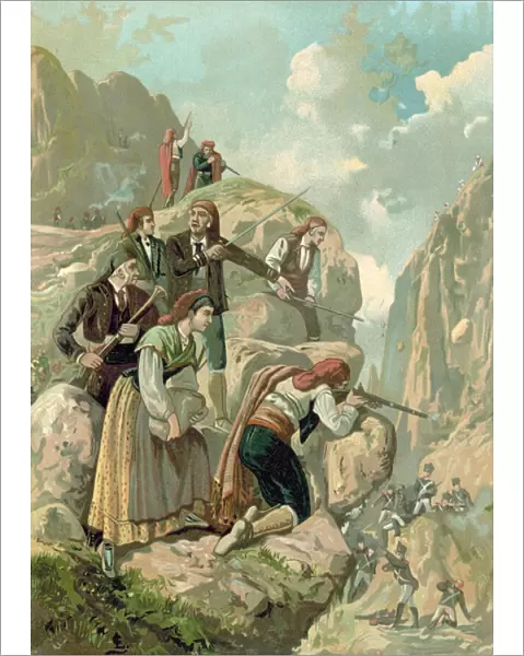 The Heroes of the Bruch (chromolitho)